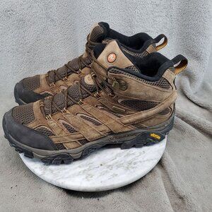 Merrell Shoes Mens Size 11.5 Brown Leather Moab 2 Vent Gorpcore Hiking Boots